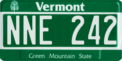 VT license plate NNE242