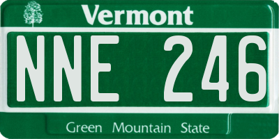 VT license plate NNE246