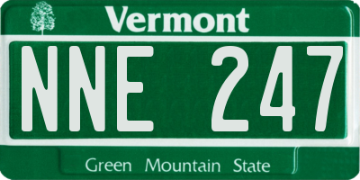 VT license plate NNE247