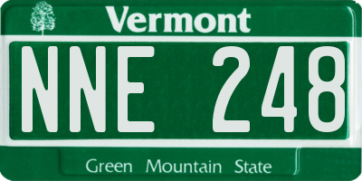 VT license plate NNE248