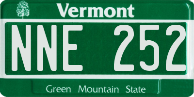 VT license plate NNE252