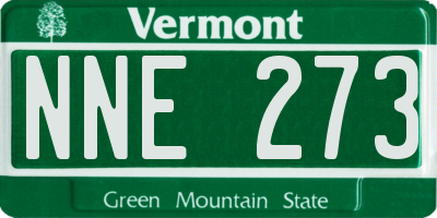 VT license plate NNE273