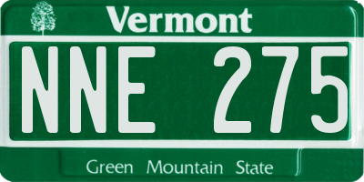 VT license plate NNE275