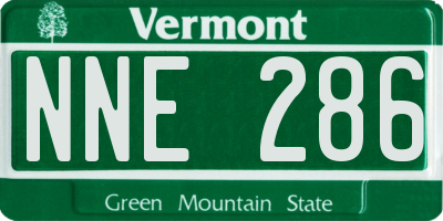 VT license plate NNE286