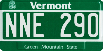 VT license plate NNE290