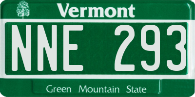 VT license plate NNE293