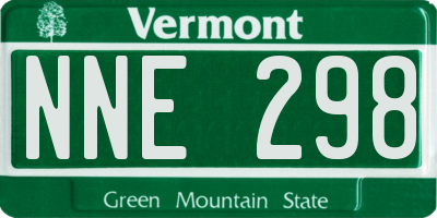VT license plate NNE298