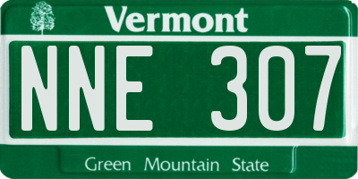 VT license plate NNE307