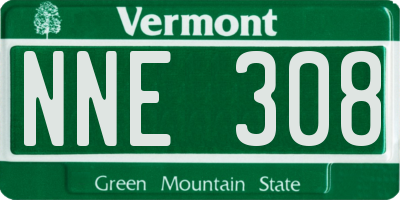 VT license plate NNE308