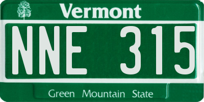 VT license plate NNE315