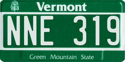 VT license plate NNE319