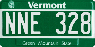 VT license plate NNE328