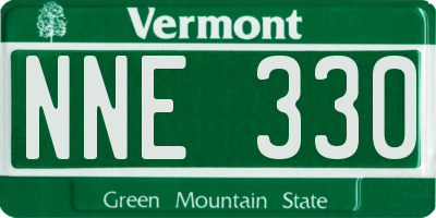 VT license plate NNE330