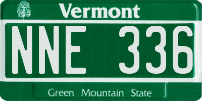 VT license plate NNE336