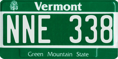 VT license plate NNE338