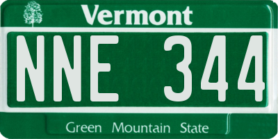 VT license plate NNE344