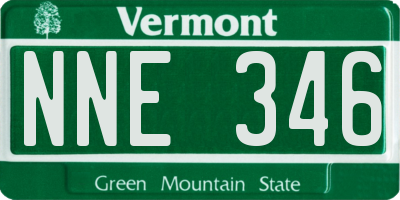 VT license plate NNE346
