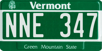 VT license plate NNE347