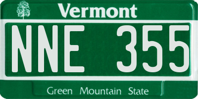 VT license plate NNE355
