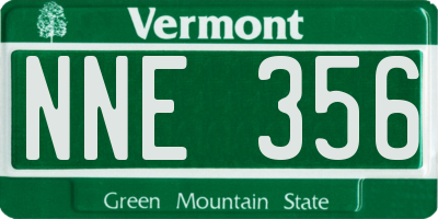 VT license plate NNE356