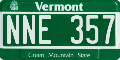 VT license plate NNE357
