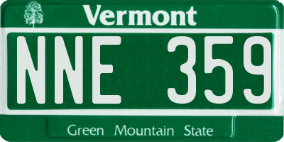 VT license plate NNE359