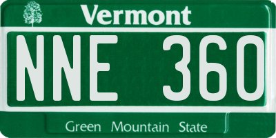 VT license plate NNE360