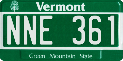 VT license plate NNE361