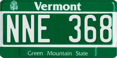 VT license plate NNE368