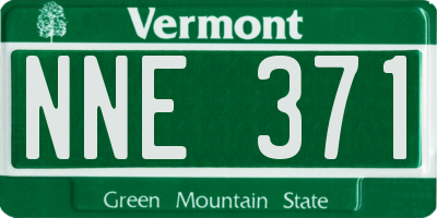 VT license plate NNE371