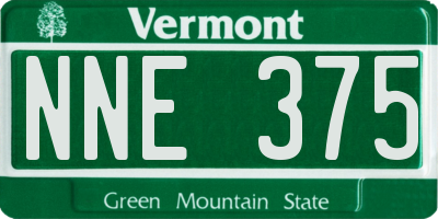 VT license plate NNE375