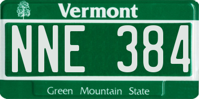 VT license plate NNE384