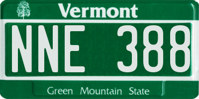 VT license plate NNE388