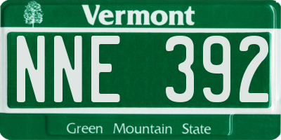 VT license plate NNE392