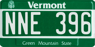 VT license plate NNE396
