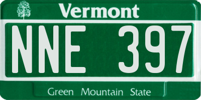 VT license plate NNE397