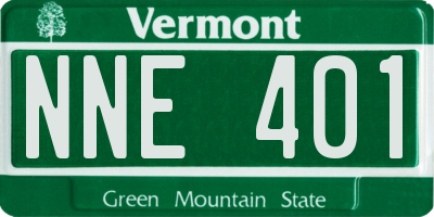 VT license plate NNE401