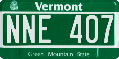 VT license plate NNE407