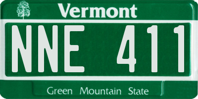 VT license plate NNE411
