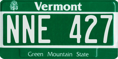 VT license plate NNE427