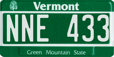 VT license plate NNE433