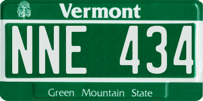 VT license plate NNE434