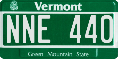 VT license plate NNE440
