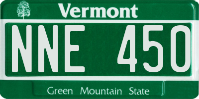 VT license plate NNE450
