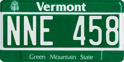 VT license plate NNE458