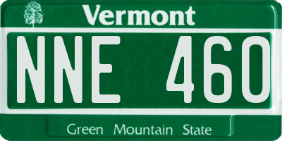 VT license plate NNE460