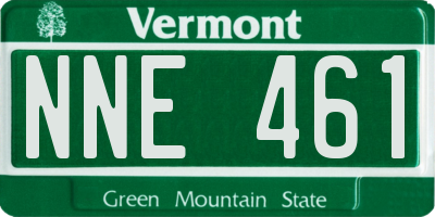 VT license plate NNE461