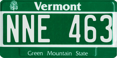 VT license plate NNE463
