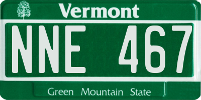VT license plate NNE467