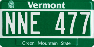 VT license plate NNE477